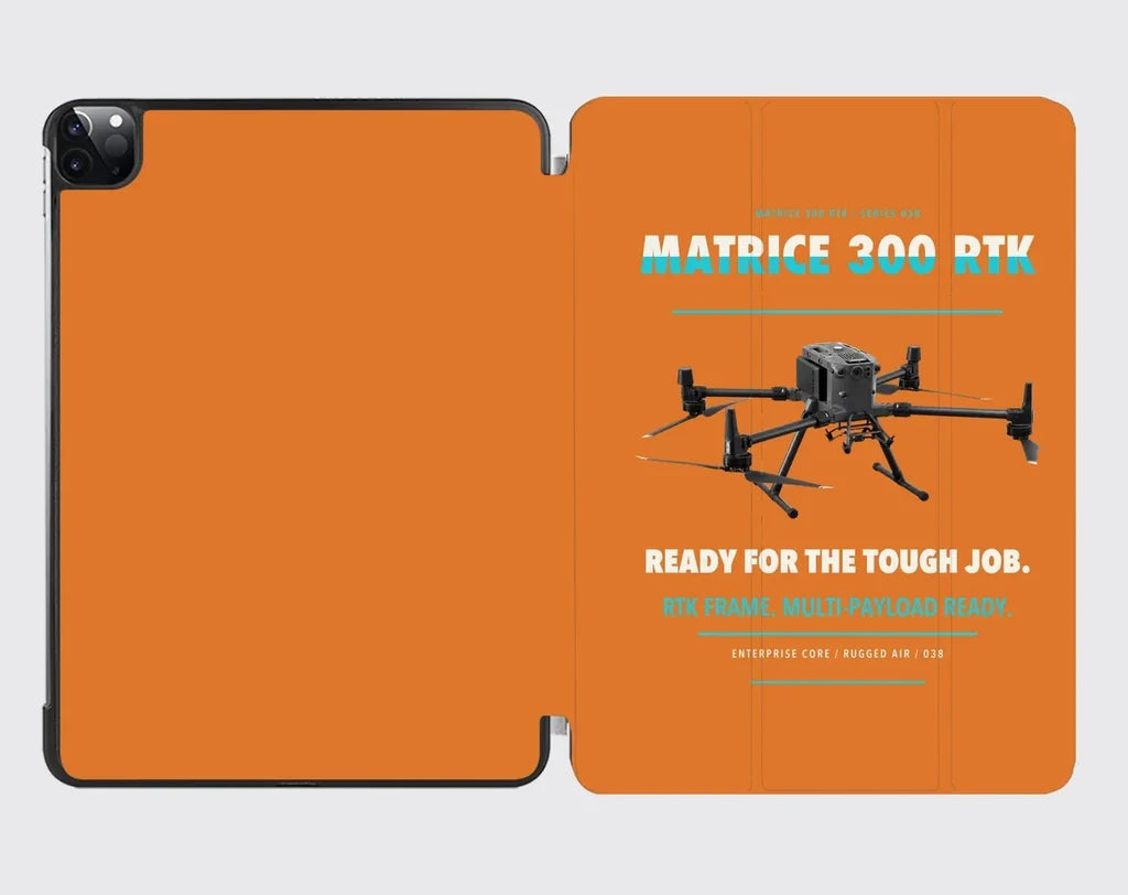 DJI Matrice 300 RTK design on orange ipad tablet case