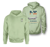 Thumbnail for P-3C Orion design on light green double-side hoodie, double-side print
