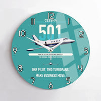 Thumbnail for Cessna 501 Citation I SP design on turquoise no frame wall clock