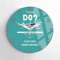 Thumbnail for Tecnam P92 Echo MkII design on turquoise no frame wall clock