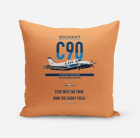 Thumbnail for Beechcraft King Air C90 design on orange pillow