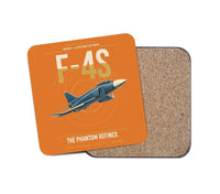 Thumbnail for F-4S Phantom II design on orange 1 piece coaster