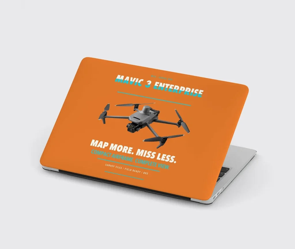 DJI Mavic 3 Enterprise design on orange MacBook case