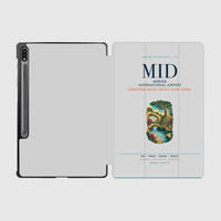 Thumbnail for Merida International Airport (MID) design on light gray samsung tablet tablet case