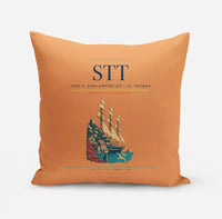 Thumbnail for Cyril E. King Airport (STT) design on orange pillow