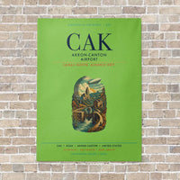 Thumbnail for Akron-Canton Airport CAK vertical canvas print - no frame - light green background
