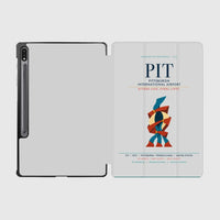Thumbnail for Pittsburgh International Airport (PIT) design on light gray samsung tablet tablet case