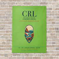 Thumbnail for Brussels South Charleroi Airport CRL vertical canvas print - no frame - light green background