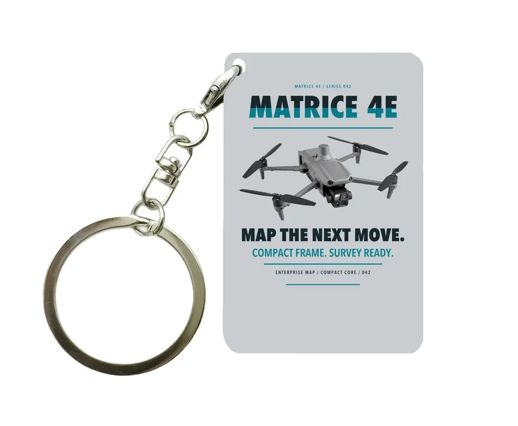 DJI Matrice 4E Key Chain design on light gray key chain