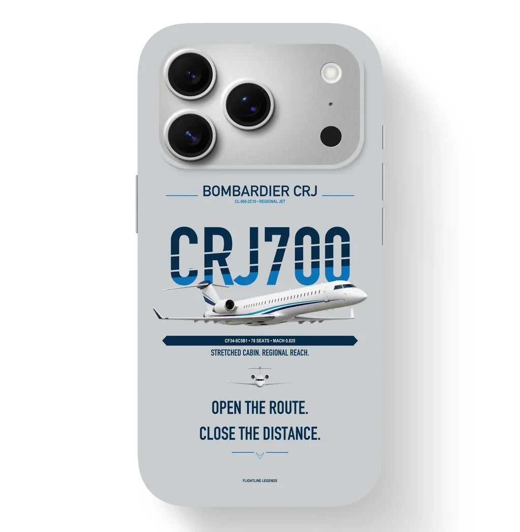 CRJ700 Case design on light gray iphone case