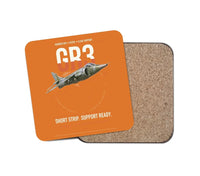 Thumbnail for Hawker Siddeley Harrier GR3 design on orange 1 piece coaster
