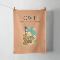 Thumbnail for Westerland Sylt Airport (GWT) design on orange towel