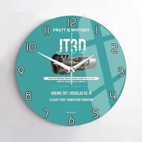 Thumbnail for JT3D design on turquoise no frame wall clock