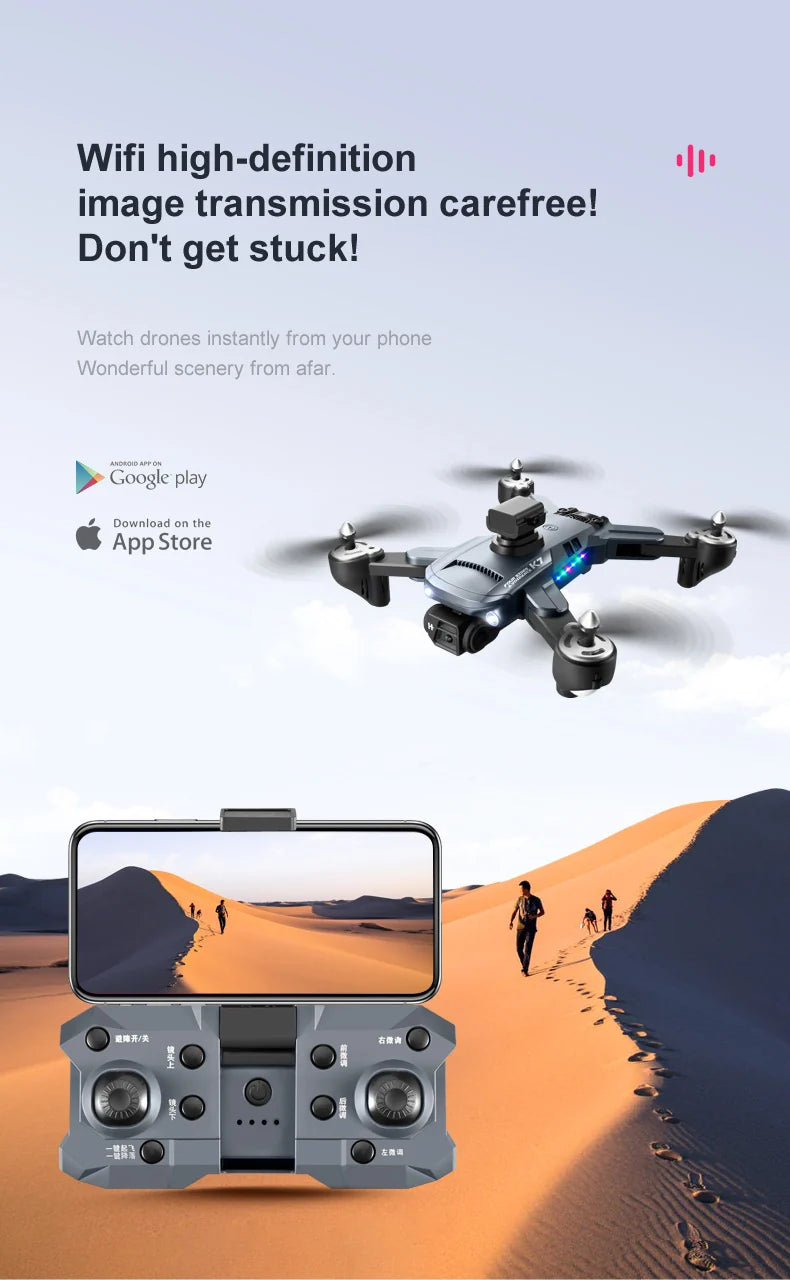 K7 Drone: 8K HD Dual - Camera, Quadcopter, Folding Design, Optical Flow Hover & Obstacle Avoidance - view 12