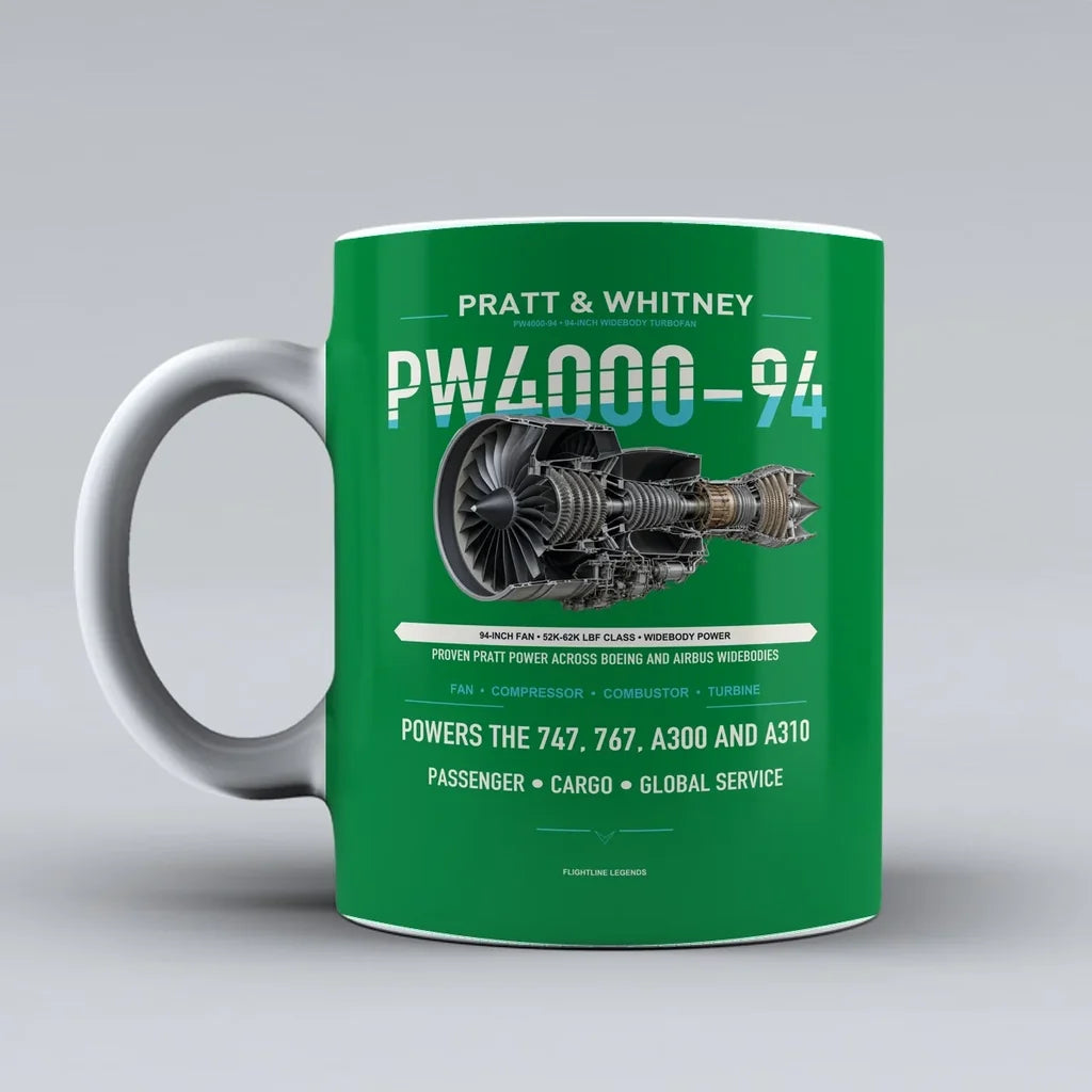 Mug design on green pw4000 94