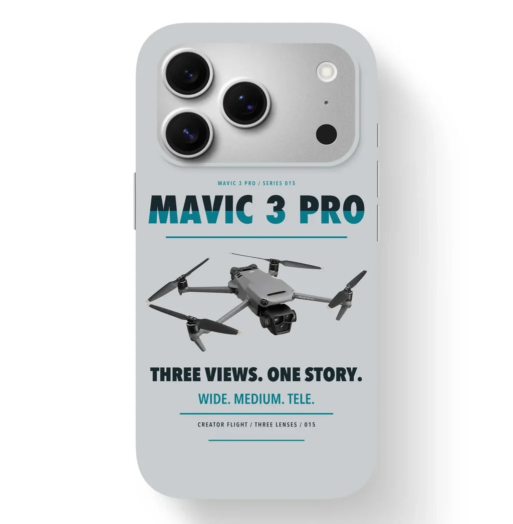 DJI Mavic 3 Pro Case design on light gray iphone case