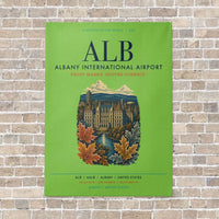 Thumbnail for Albany International Airport ALB vertical canvas print - no frame - light green background