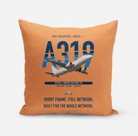 Thumbnail for Airbus A319ceo design on orange pillow