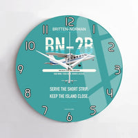 Thumbnail for Britten-Norman BN-2B-26 Islander design on turquoise no frame wall clock