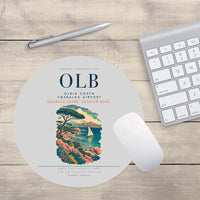 Thumbnail for Olbia Costa Smeralda Airport (OLB) design on light gray round mouse pad