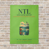 Thumbnail for Newcastle Airport NTL vertical canvas print - no frame - light green background