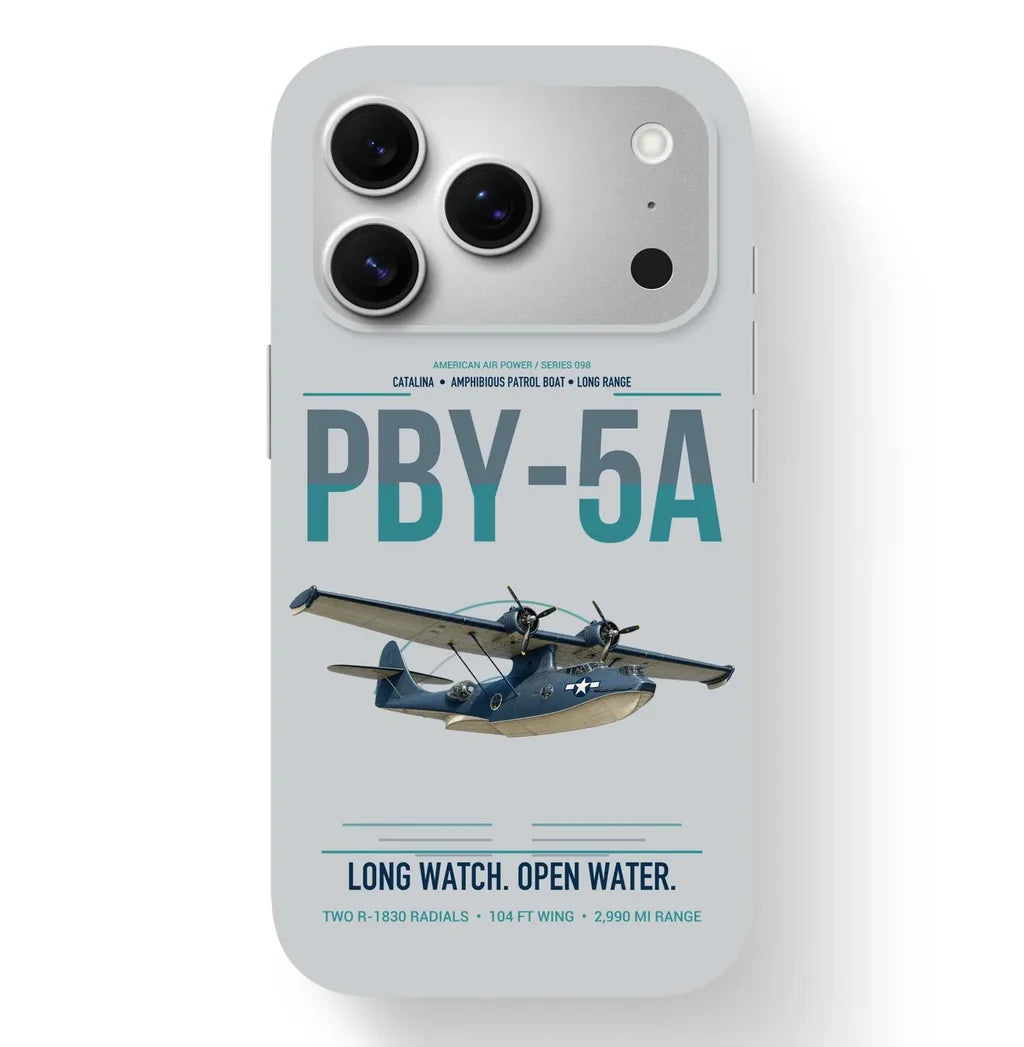PBY-5A Catalina design on light gray magsafe iphone case, for iPhone 17 Pro