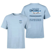 Thumbnail for Cessna Citation Encore+ design on light blue double-side t-shirt, double-side print