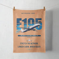Thumbnail for Embraer E195 design on orange towel
