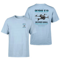 Thumbnail for Skydio X10 design on light blue t shirt