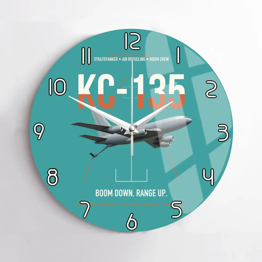 KC-135 STRATOTANKER design on turquoise no frame wall clock