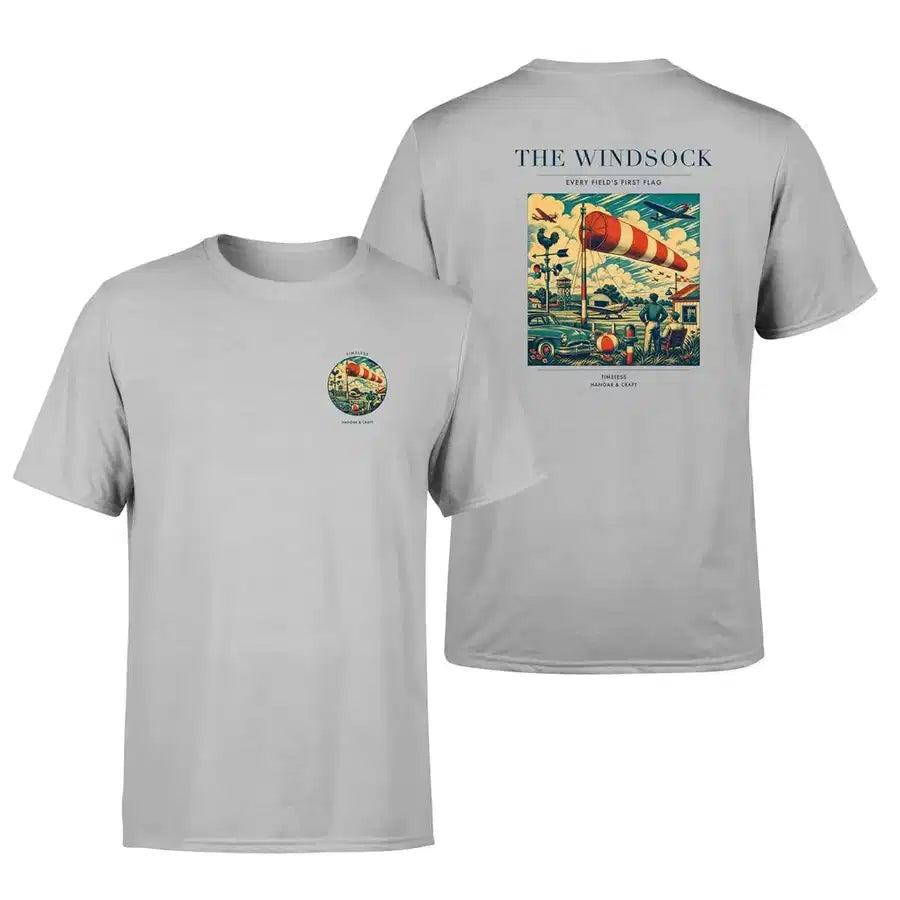 VINTAGE G4136 - The Windsock - Double-Side T-Shirt design on lightgray double side