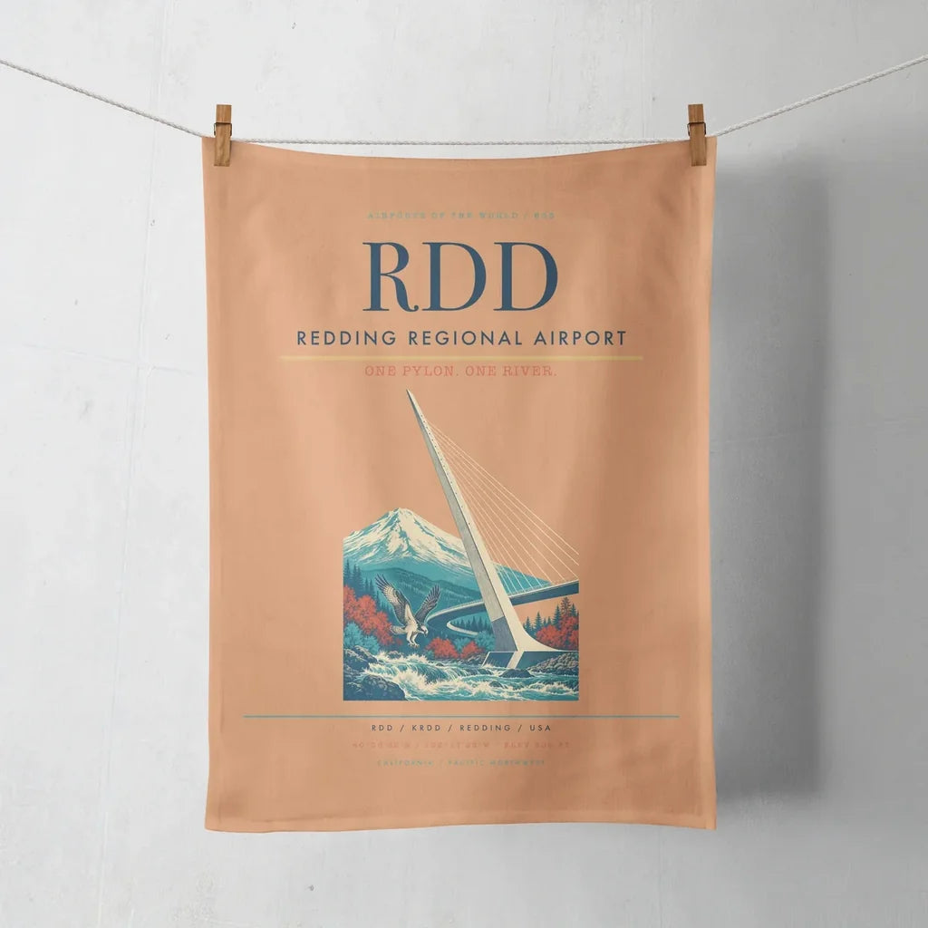 Redding Regional Airport (RDD) design on orange towel