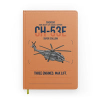 Thumbnail for Sikorsky CH-53E Super Stallion design on orange notebook