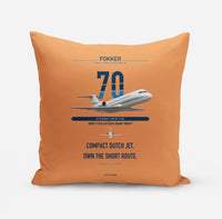 Thumbnail for Fokker 70 design on orange pillow