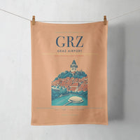 Thumbnail for Graz Airport (GRZ) design on orange towel