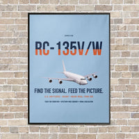 Thumbnail for RC-135V W Rivet Joint vertical canvas print - framed - light blue background