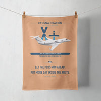 Thumbnail for Cessna Citation X+ design on orange towel