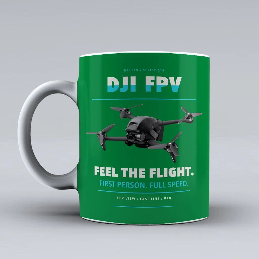 FPV Mug design on green dji