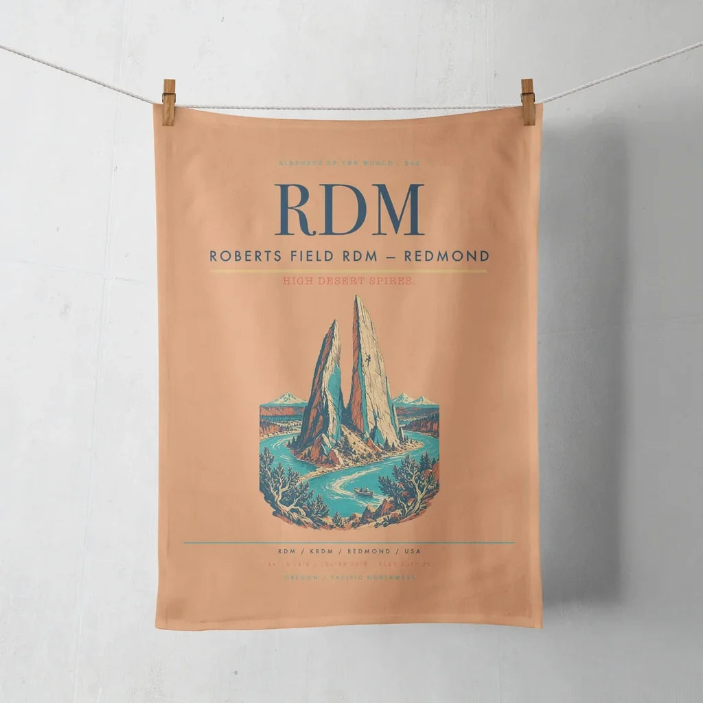 Roberts Field (RDM) design on orange towel