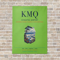 Thumbnail for Komatsu Airport KMQ vertical canvas print - no frame - light green background