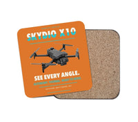 Thumbnail for Skydio X10 design on orange 1 piece coaster