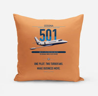 Thumbnail for Cessna 501 Citation I SP design on orange pillow