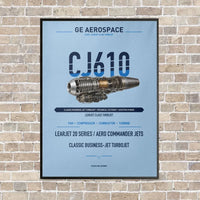 Thumbnail for CJ610 vertical canvas print - framed - light blue background