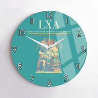 Thumbnail for Lhasa Gonggar International Airport (LXA) design on turquoise no frame wall clock