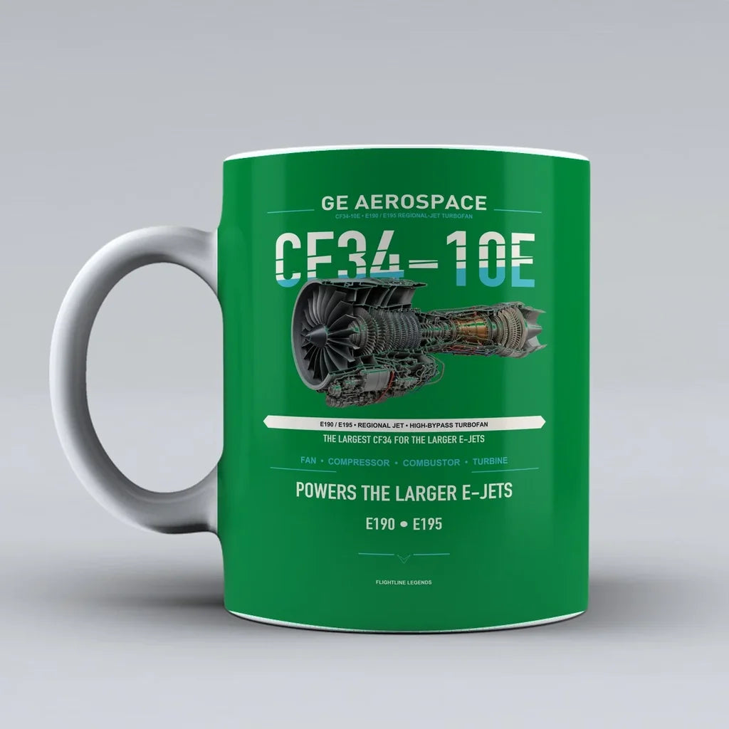 Mug design on green cf34 10e
