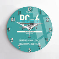 Thumbnail for Pilatus PC-6 Porter design on turquoise no frame wall clock