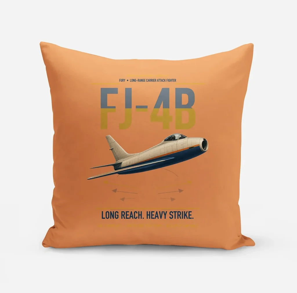 FJ-4B Fury design on orange pillow