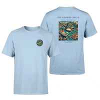 Thumbnail for VINTAGE G4059 - The Harbor Circle - Double-Side T-Shirt design on lightblue double side t shirt