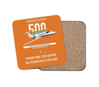 Thumbnail for Cessna Citation 500 - Citation I design on orange 1 piece coaster