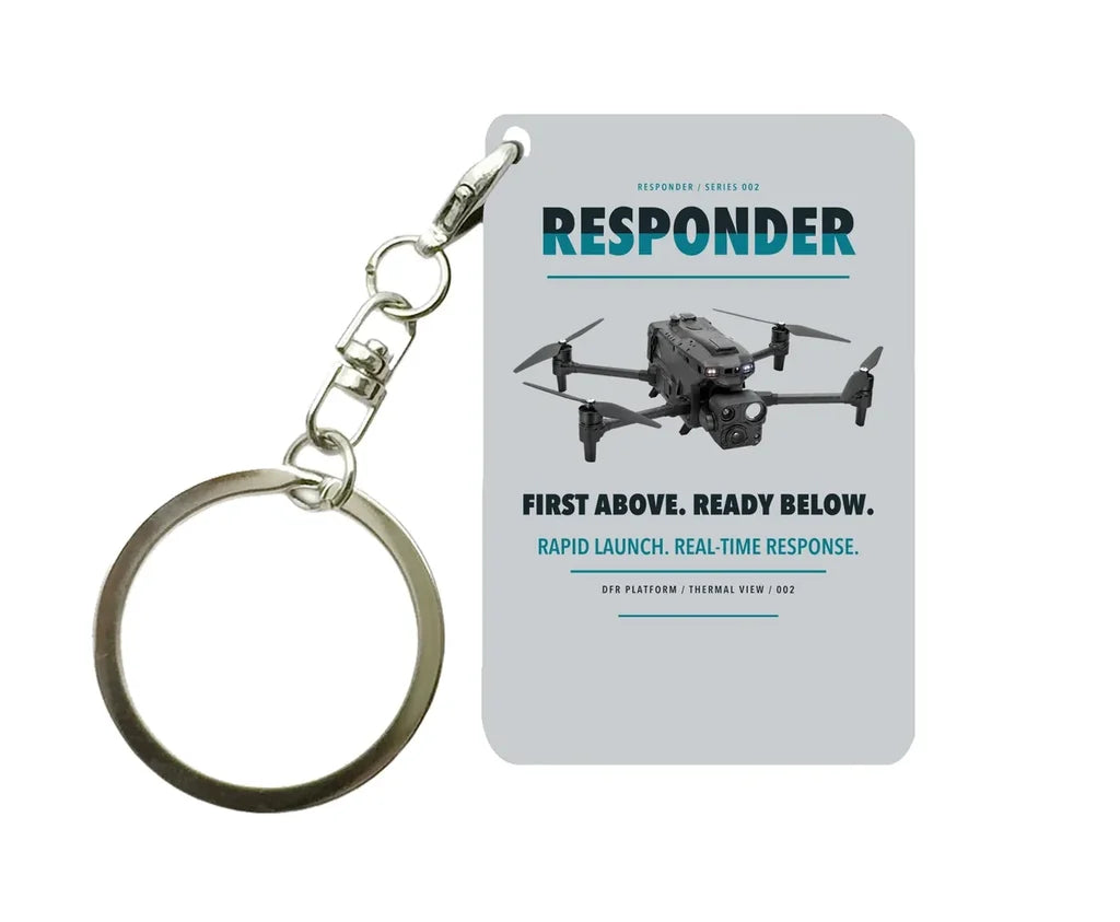 BRINC Responder Key Chain design on light gray key chain